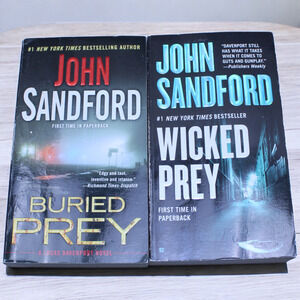 John Sanford Lot of 2 Lucas Davenport Buried Prey Wicked Prey Paperback
